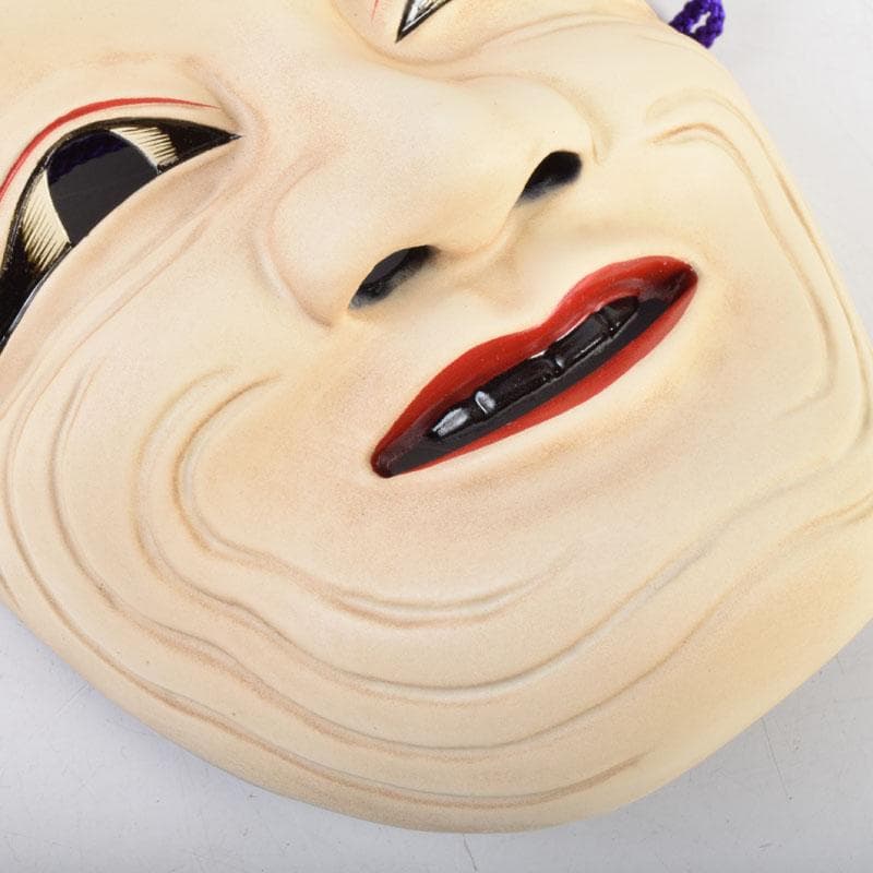 ちょんたろ 　吉備のおもて　能面　木彫　手名槌命　足名槌命　V　8790