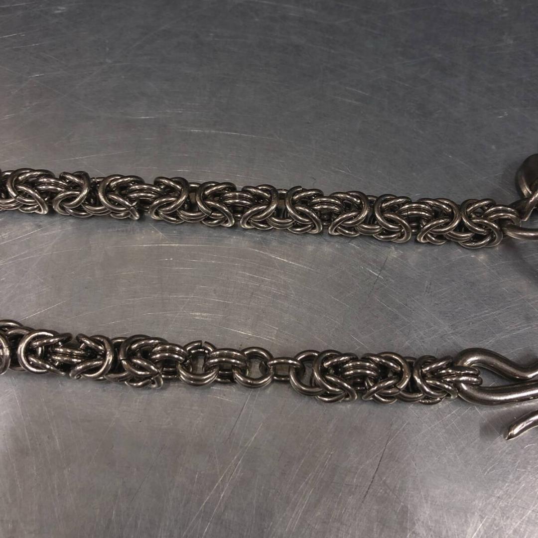 GQ2573◇PRADA : ウォレットチェーン◇シルバー色 プラダ