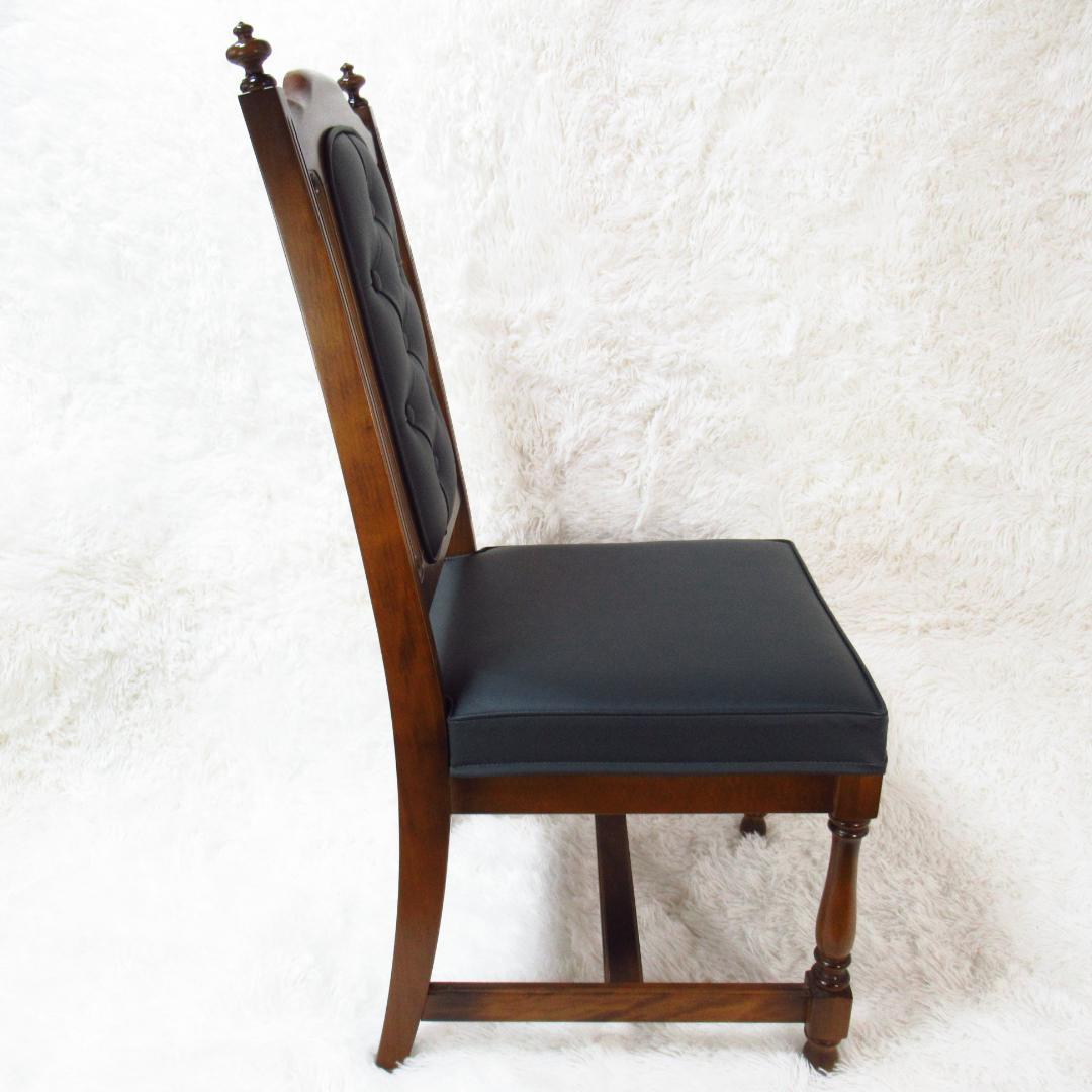 karimoku カリモク家具 ダイニングチェア ヴィンテージ ダークグリーン①