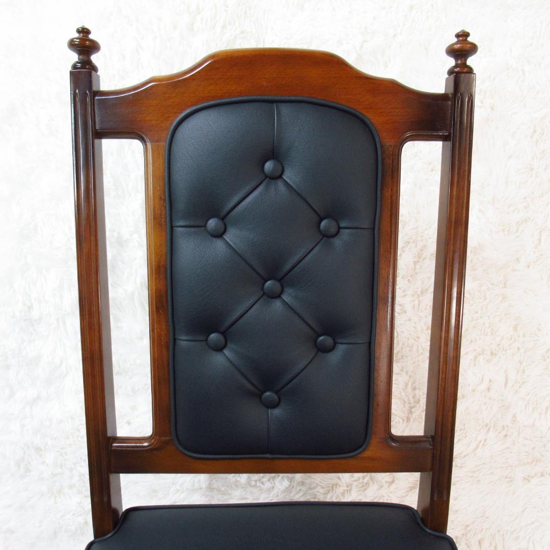 karimoku カリモク家具 ダイニングチェア ヴィンテージ ダークグリーン①