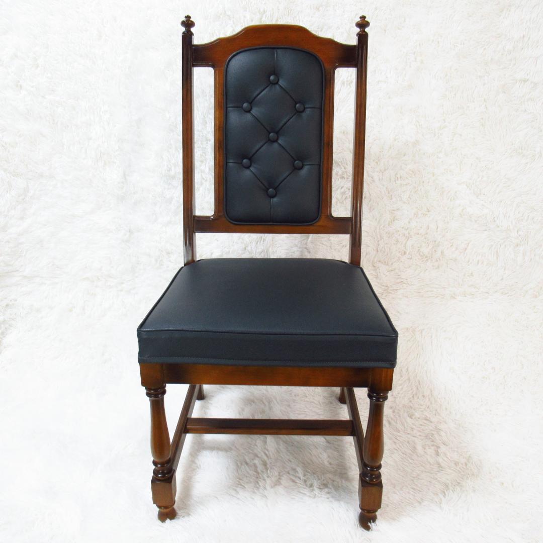 karimoku カリモク家具 ダイニングチェア ヴィンテージ ダークグリーン①