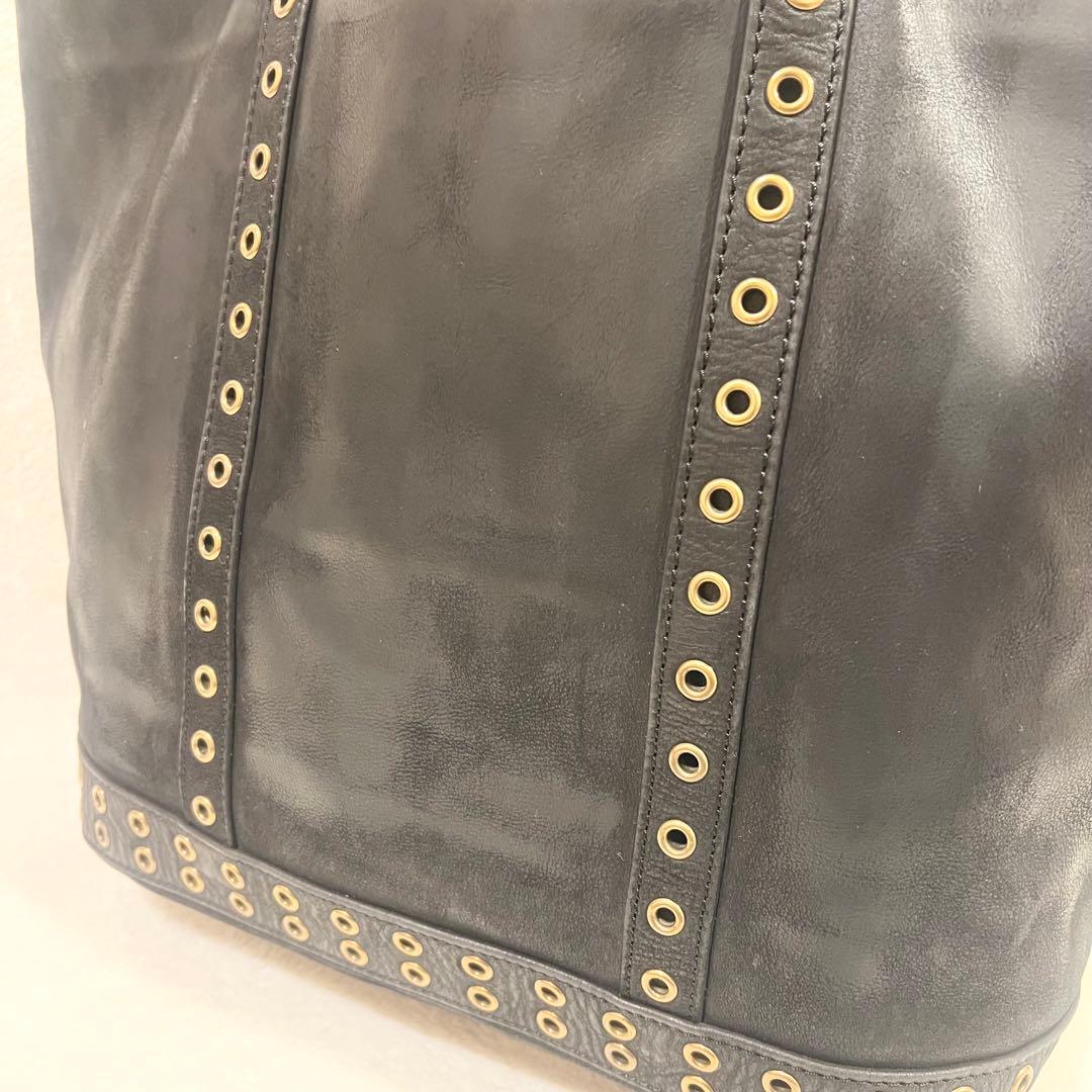 希少◆ ヴァネッサブリューノ オールレザー トート ハトメ パンチング A4