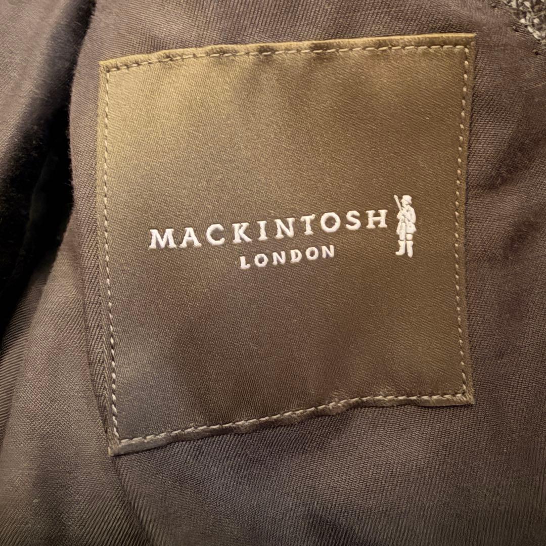 極美品 マッキントッシュロンドン 英国製生地 ツイードジャケット グレー 36