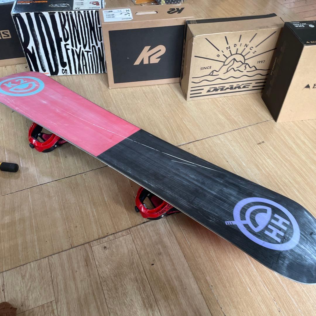 K2×KISSMARK　名作ハッピーアワー　バインディング付スノーボードセット
