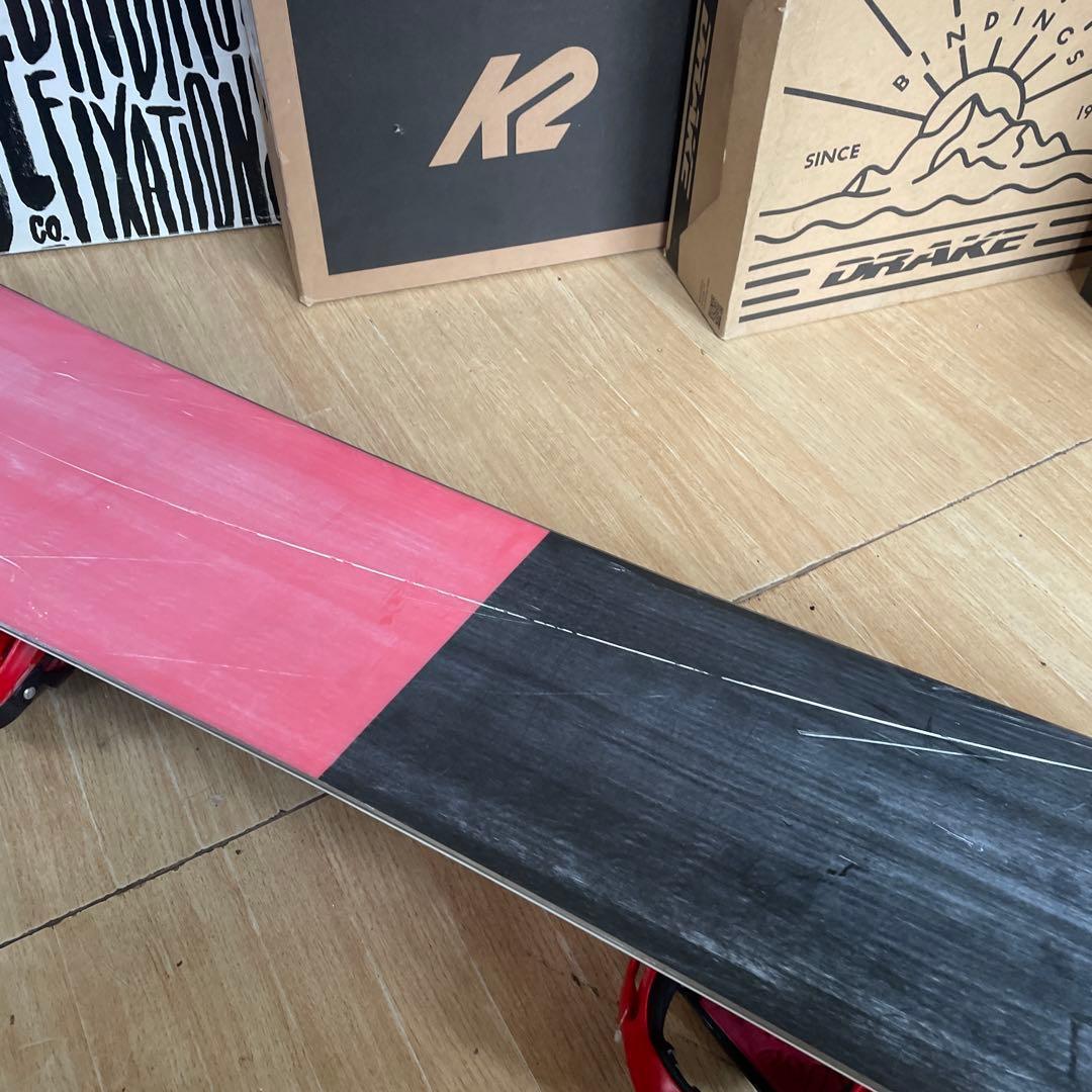 K2×KISSMARK　名作ハッピーアワー　バインディング付スノーボードセット