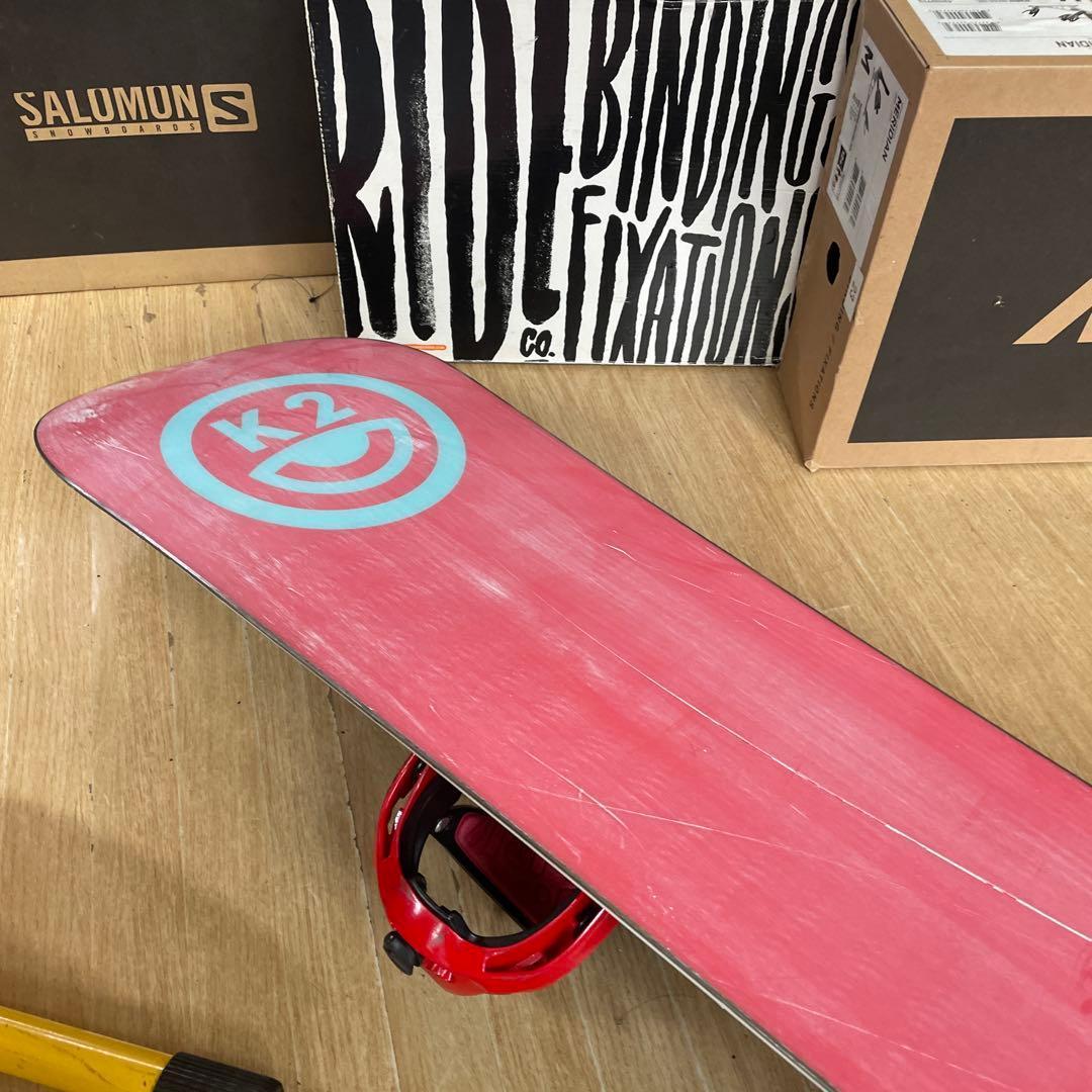 K2×KISSMARK　名作ハッピーアワー　バインディング付スノーボードセット