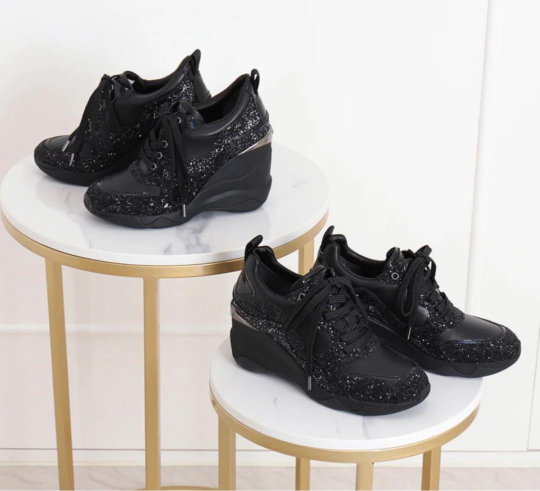 ダイアナ　グリッターヒールスニーカー23.5cm