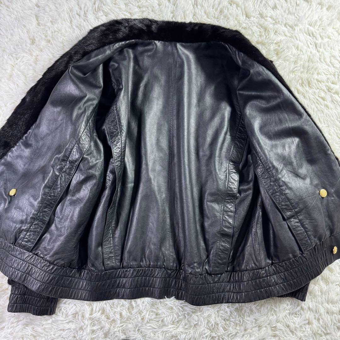 【極美品・希少】SAGA MINK リバーシブル レザージャケット ミンク 黒