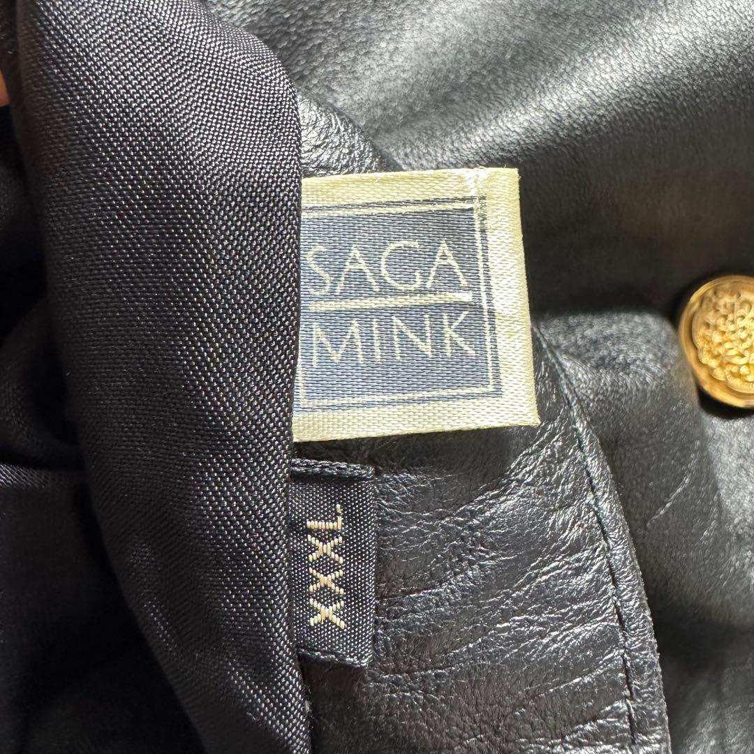 【極美品・希少】SAGA MINK リバーシブル レザージャケット ミンク 黒