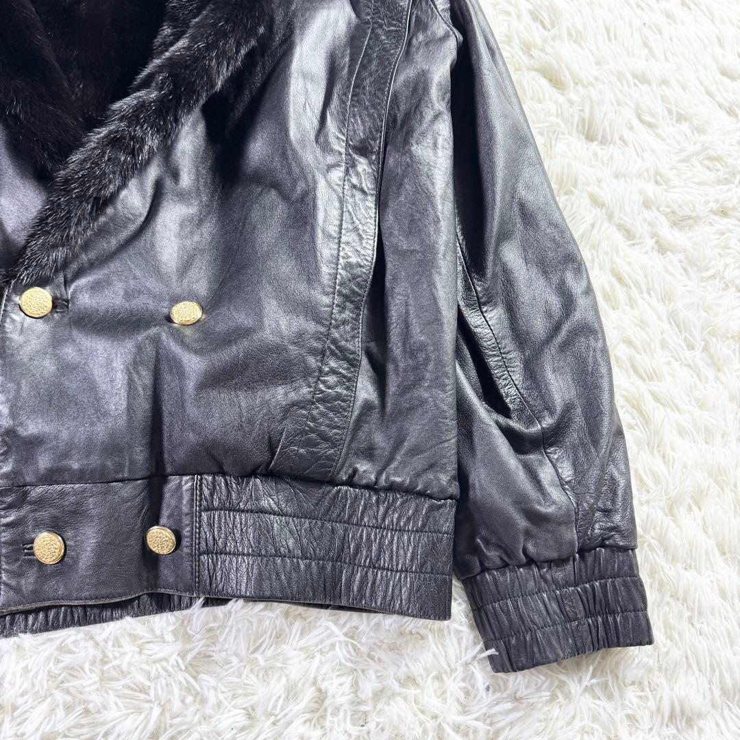【極美品・希少】SAGA MINK リバーシブル レザージャケット ミンク 黒