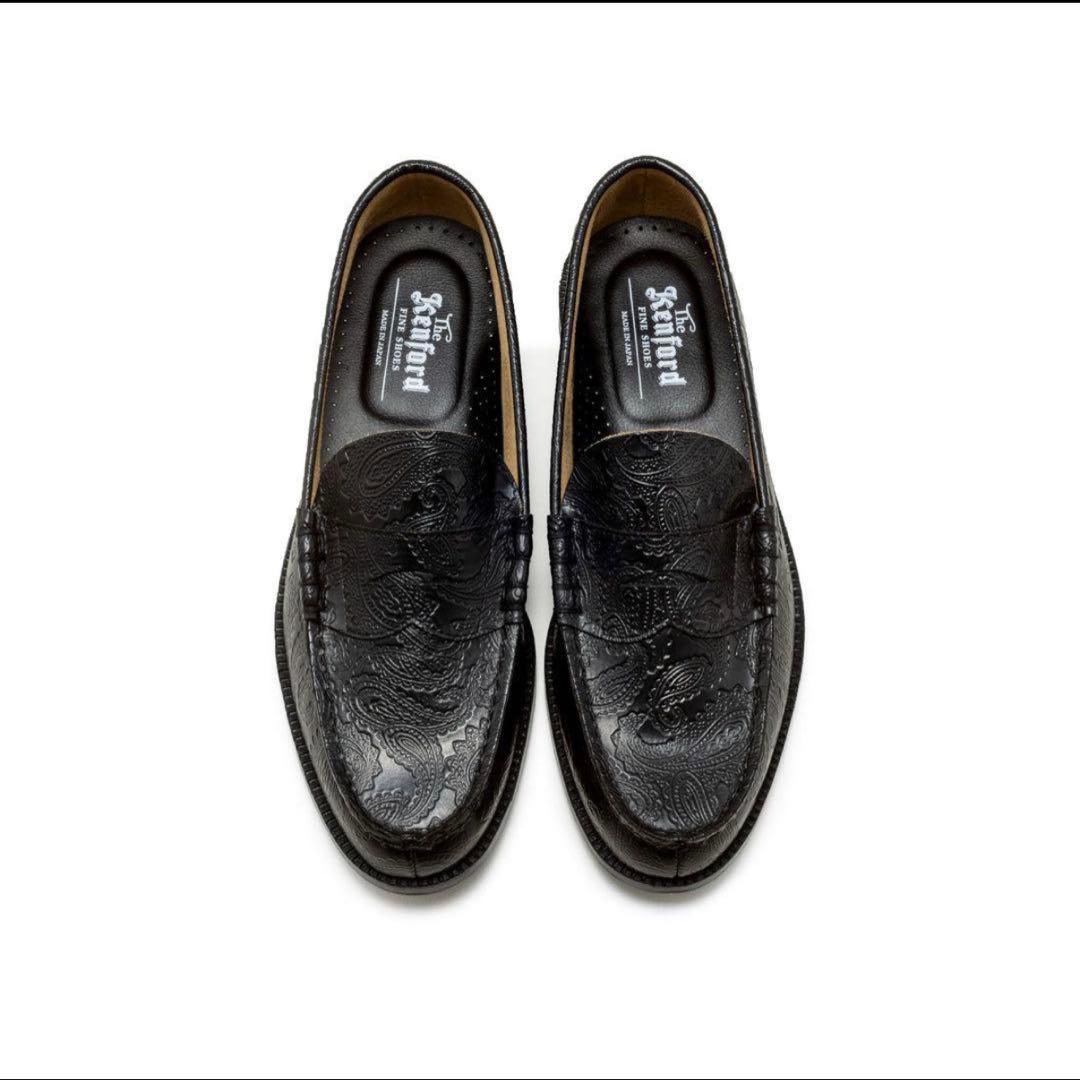 新品未使用 Kenford Fineshoes ペイズリーローファー 25.5