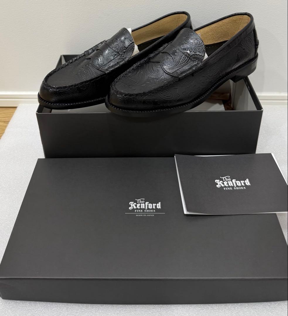 新品未使用 Kenford Fineshoes ペイズリーローファー 25.5