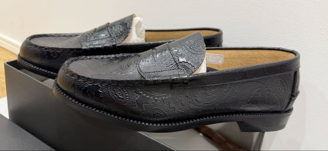 新品未使用 Kenford Fineshoes ペイズリーローファー 25.5