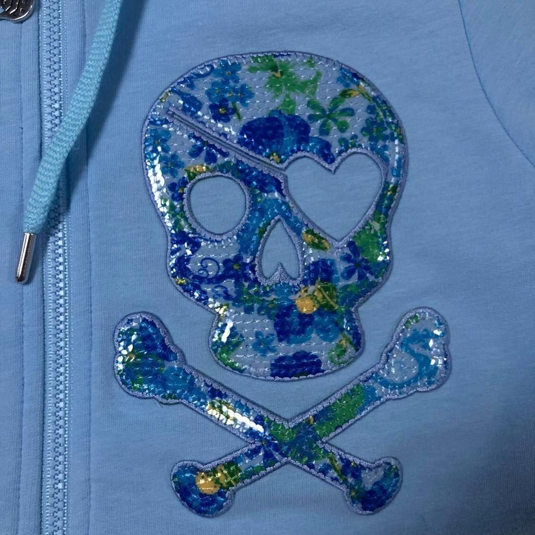 ダンスウィズドラゴン ジップアップ パーカー 日本製 ブルー サイズ2