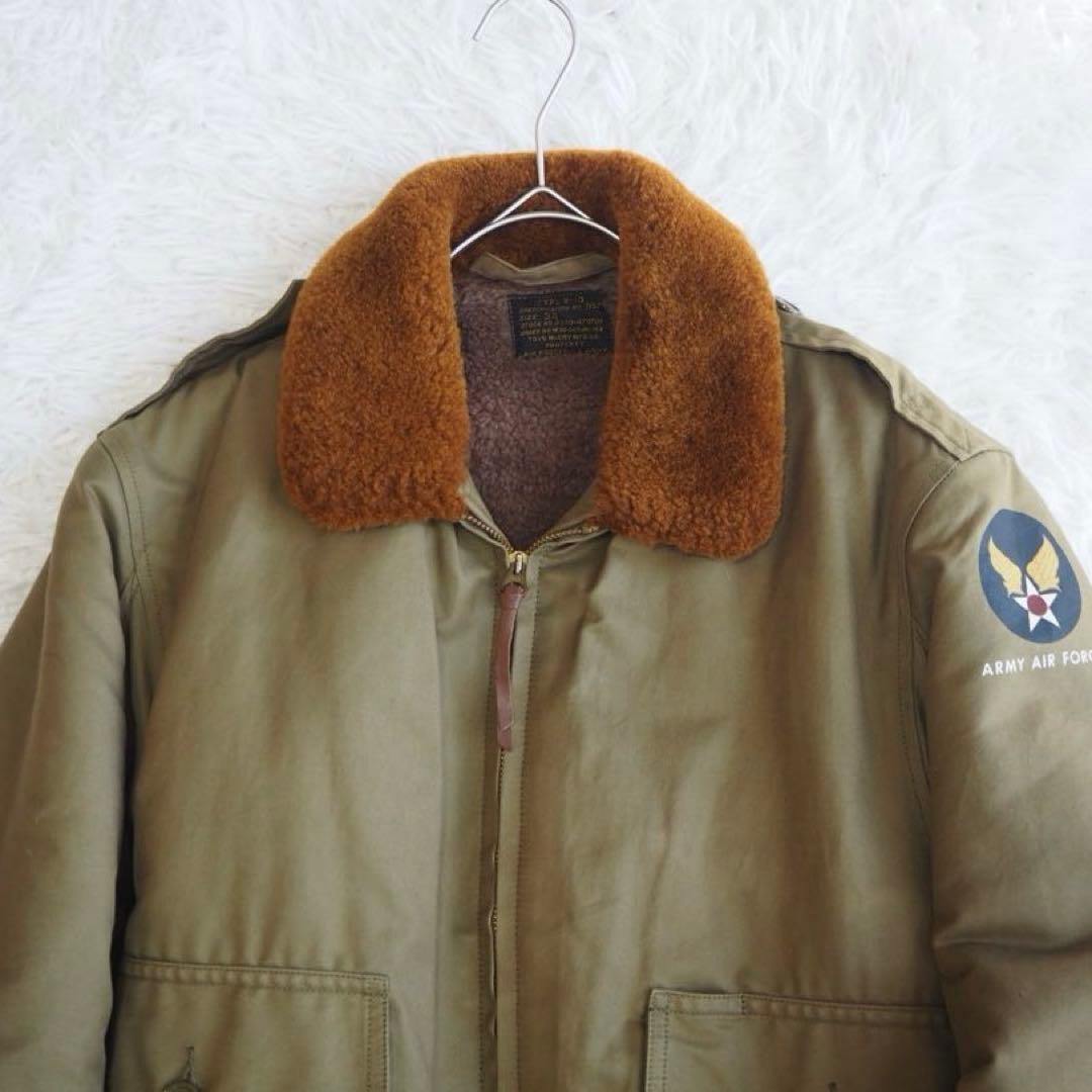 極美品 トイズマッコイ B10 フライトジャケット アルパカ カーキ