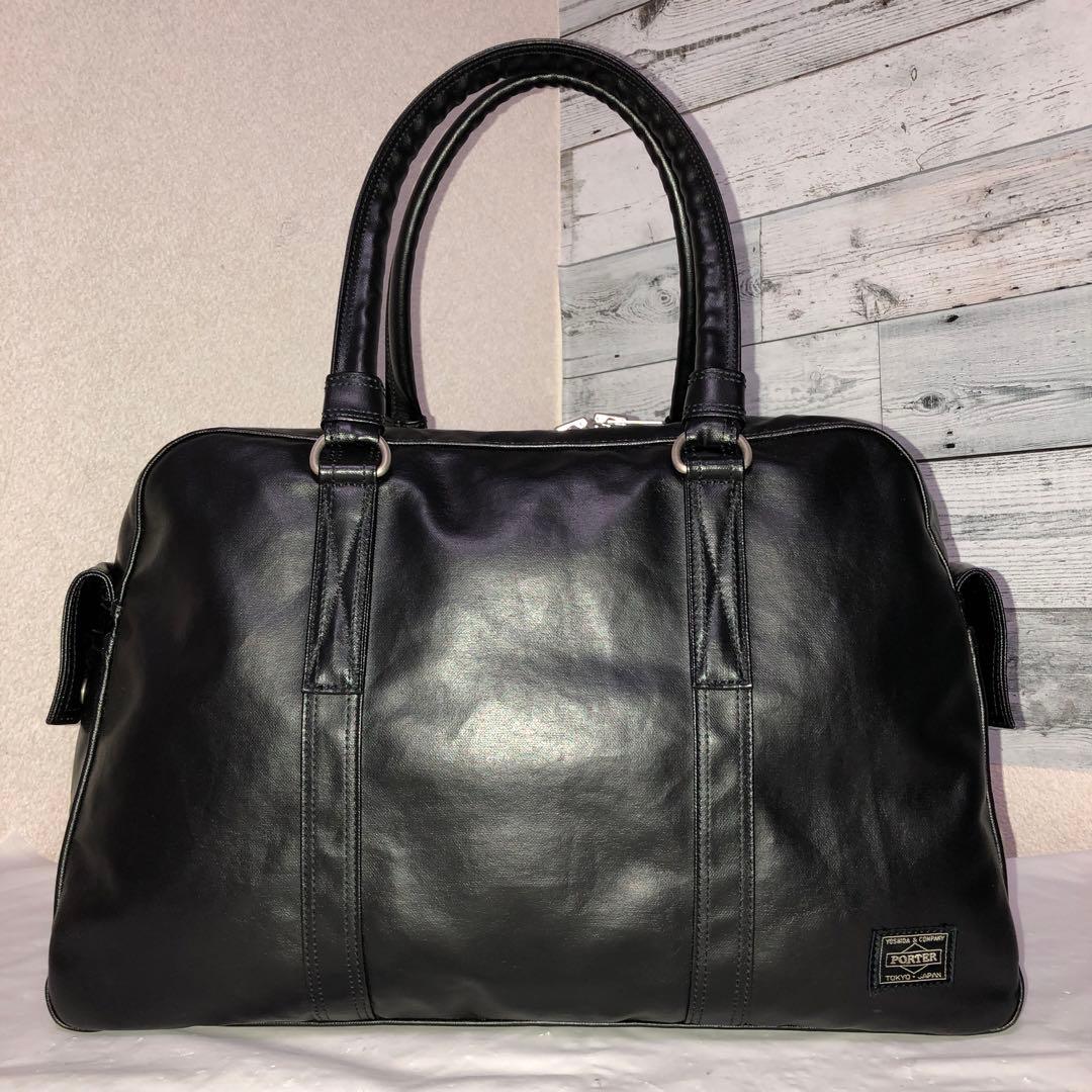 未使用級✨新型タグ ポーター フリースタイル ボストンバッグ ブラック 大容量