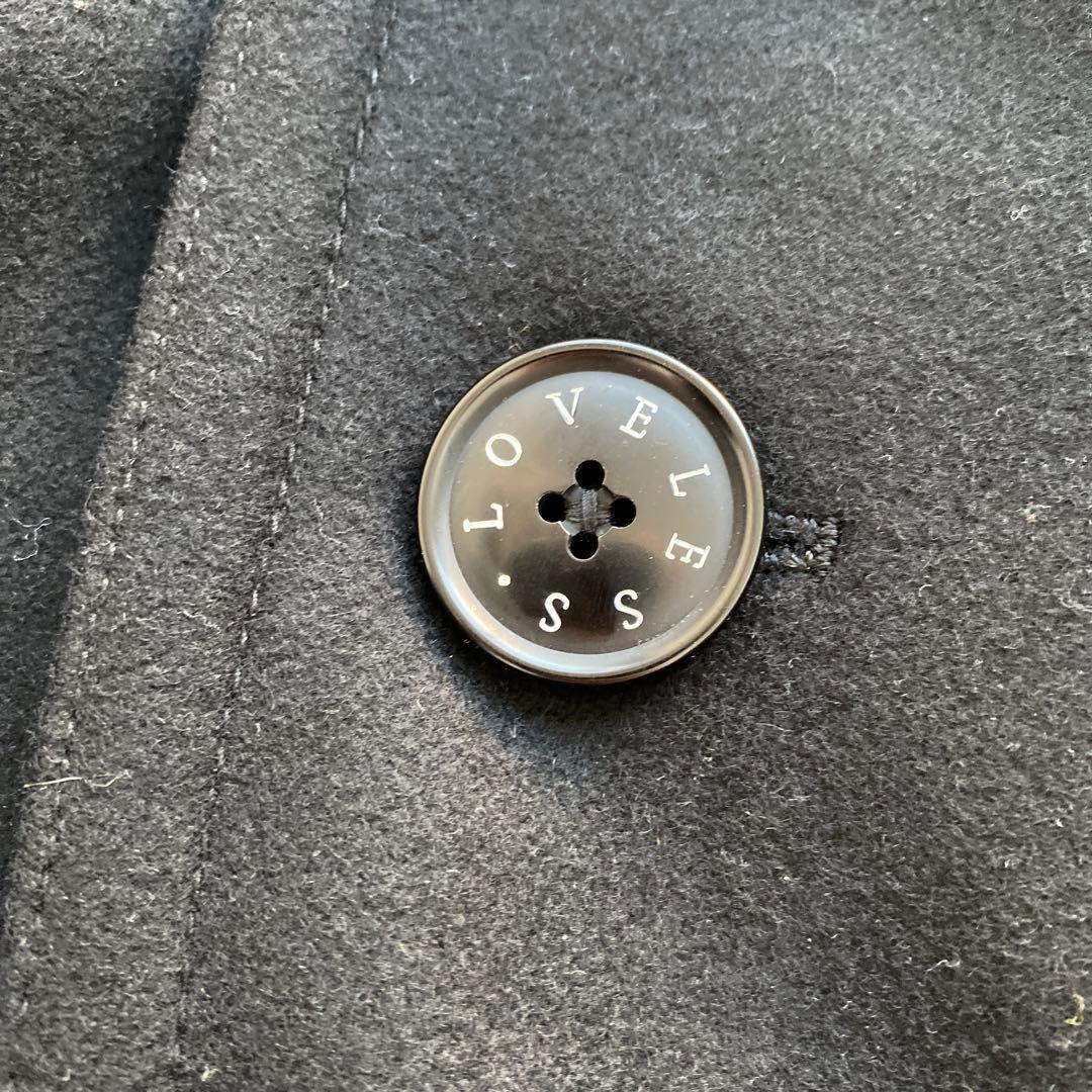 極美品　LOVELLESS ラブレス　ブラック　ピーコート　L スカル　刺繍　黒