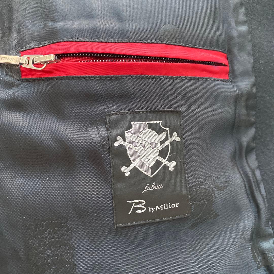 極美品　LOVELLESS ラブレス　ブラック　ピーコート　L スカル　刺繍　黒