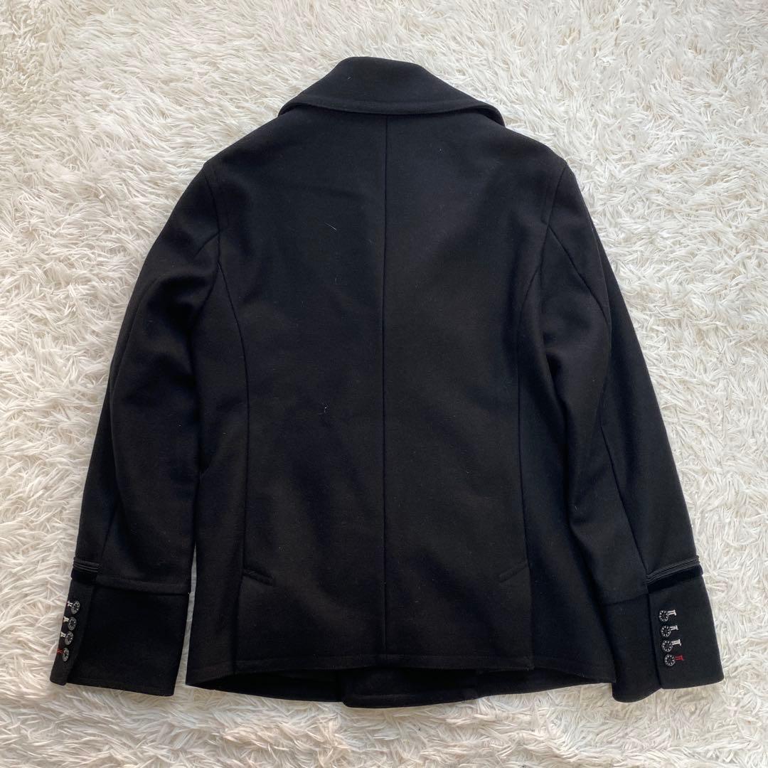 極美品　LOVELLESS ラブレス　ブラック　ピーコート　L スカル　刺繍　黒