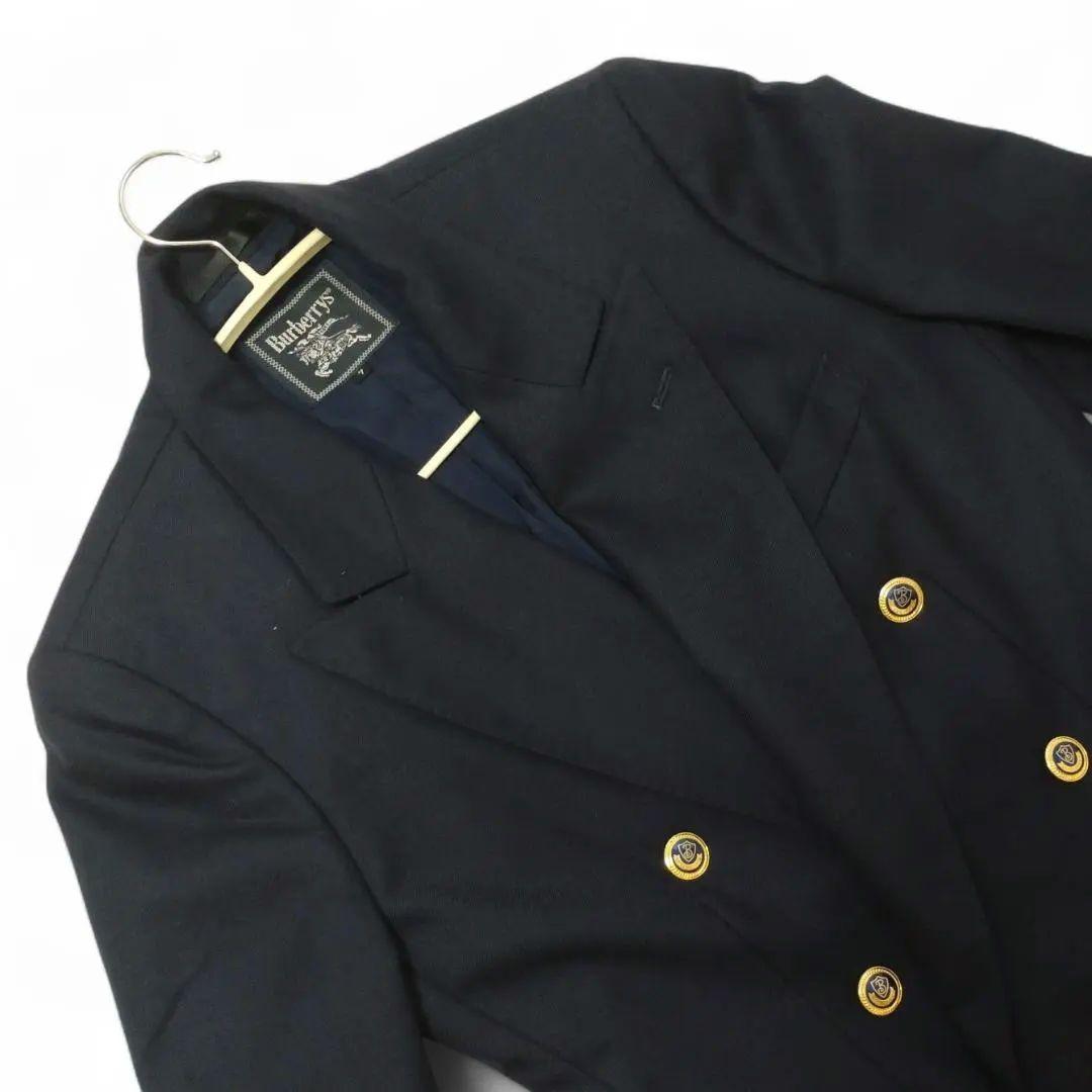 極美品✨バーバリー 紺ブレ ジャケット ネイビー カシミヤ100 金ボタン