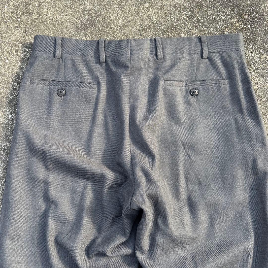 90s イタリア製 GIORGIO ARMANI ウールスラックス グレー