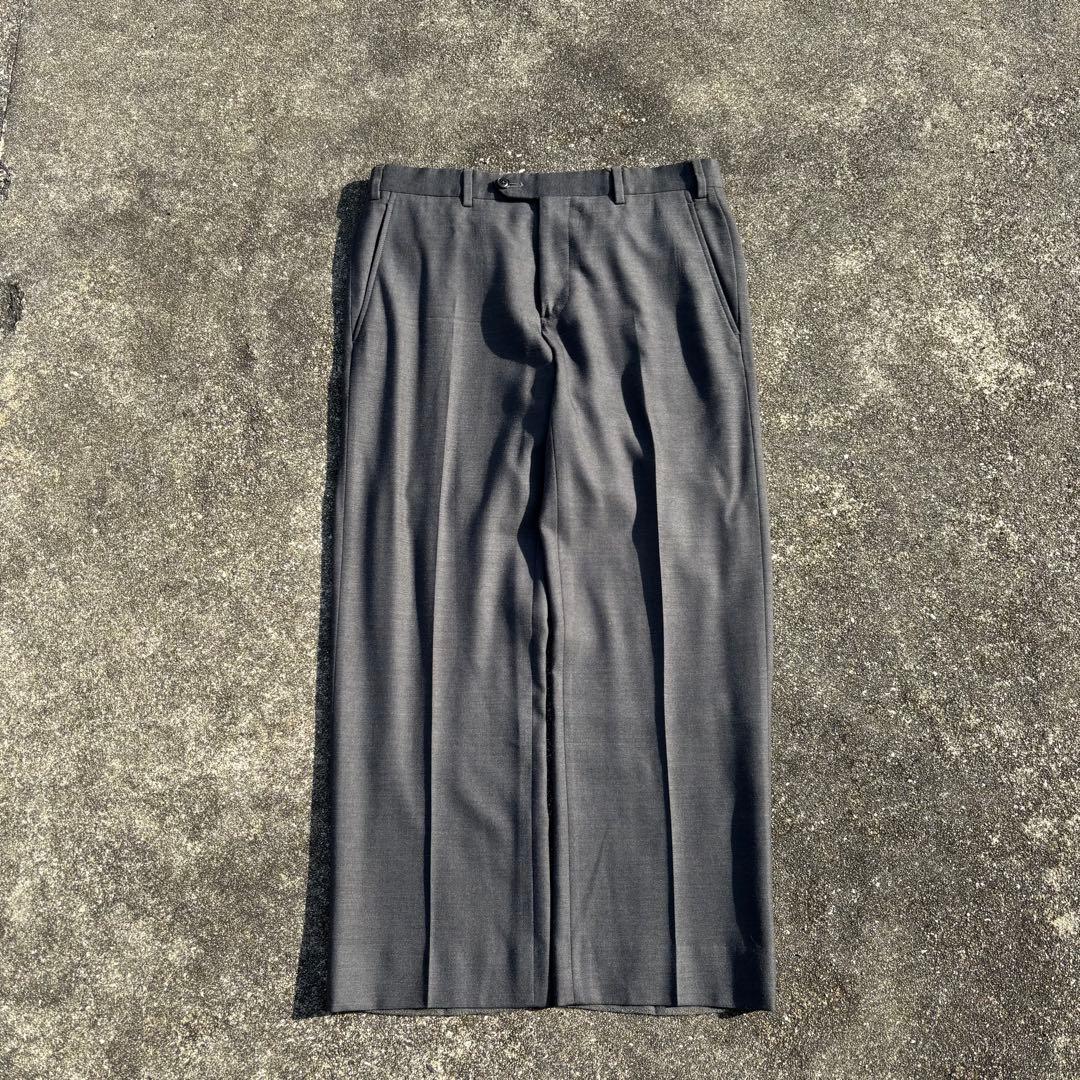 90s イタリア製 GIORGIO ARMANI ウールスラックス グレー