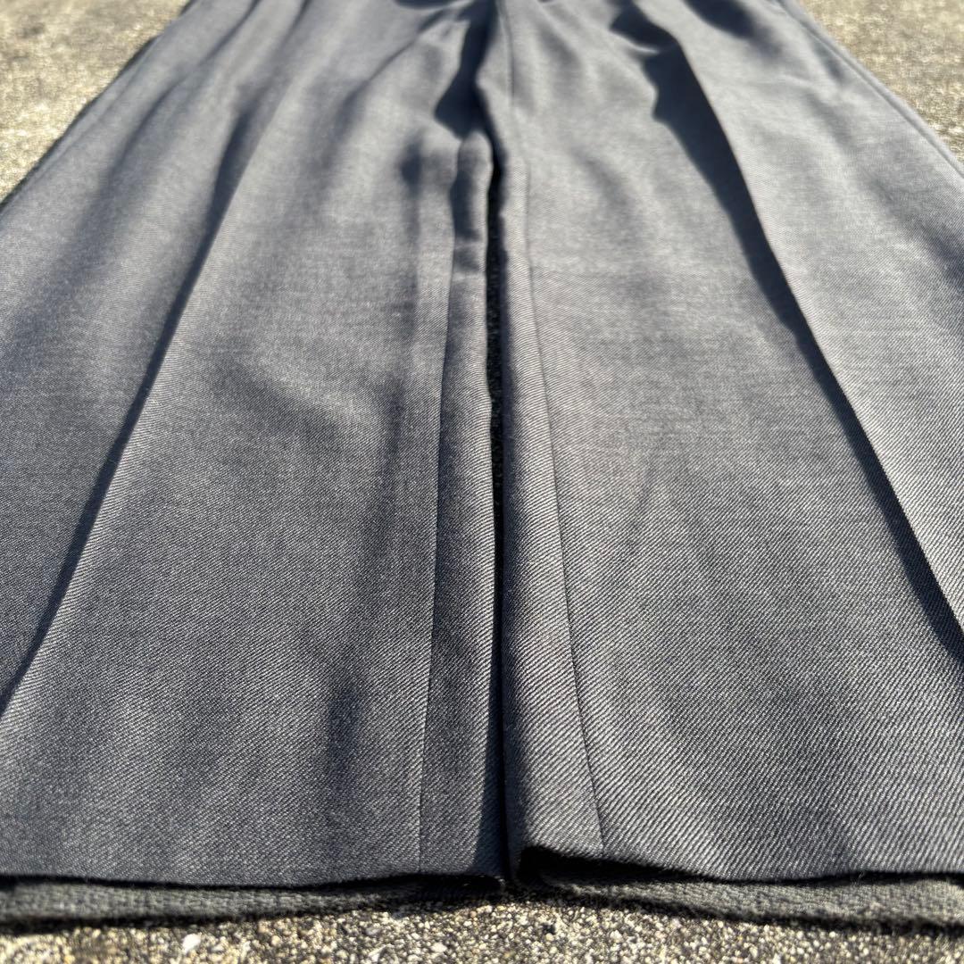 90s イタリア製 GIORGIO ARMANI ウールスラックス グレー