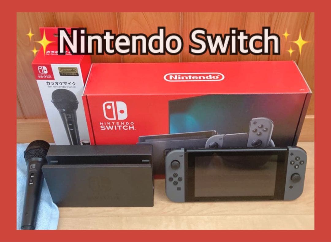 ぽん⭐︎【美品】Nintendo Switch 本体　カラオケマイクセット