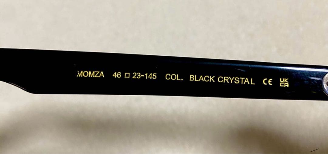 新品　MOSCOT モスコット MOMZA サングラス ブラッククリスタル　黄色