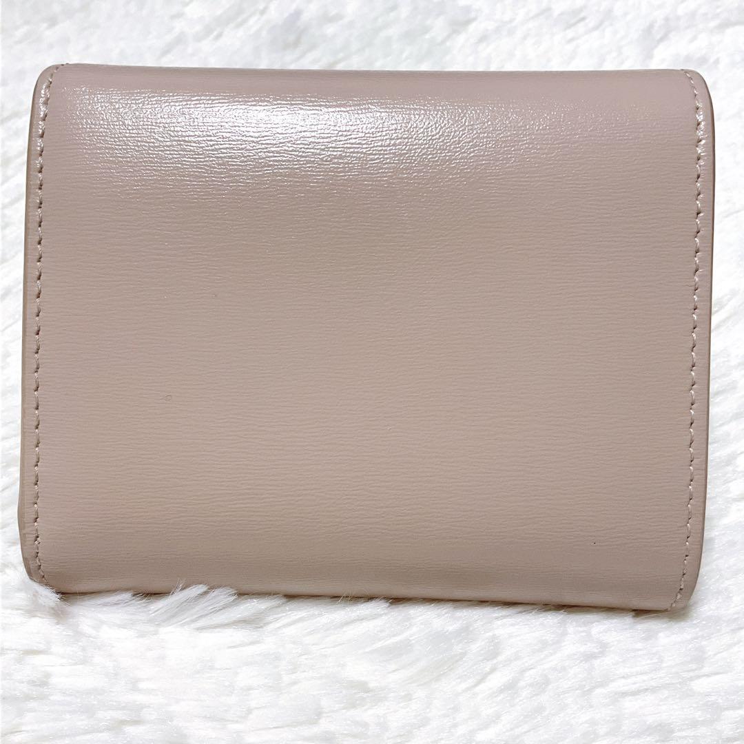 美品♡正規品♡セリーヌ 三つ折り トリオンフ スモールウォレット レザー ピンク