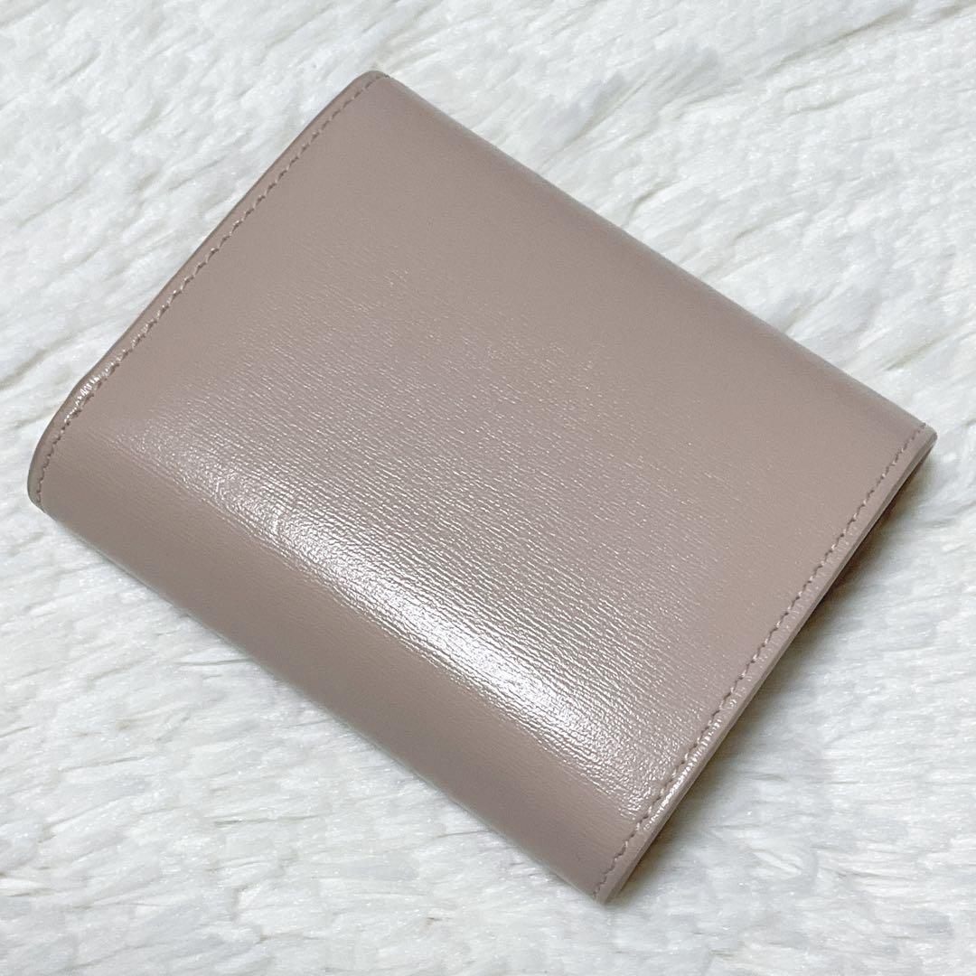 美品♡正規品♡セリーヌ 三つ折り トリオンフ スモールウォレット レザー ピンク