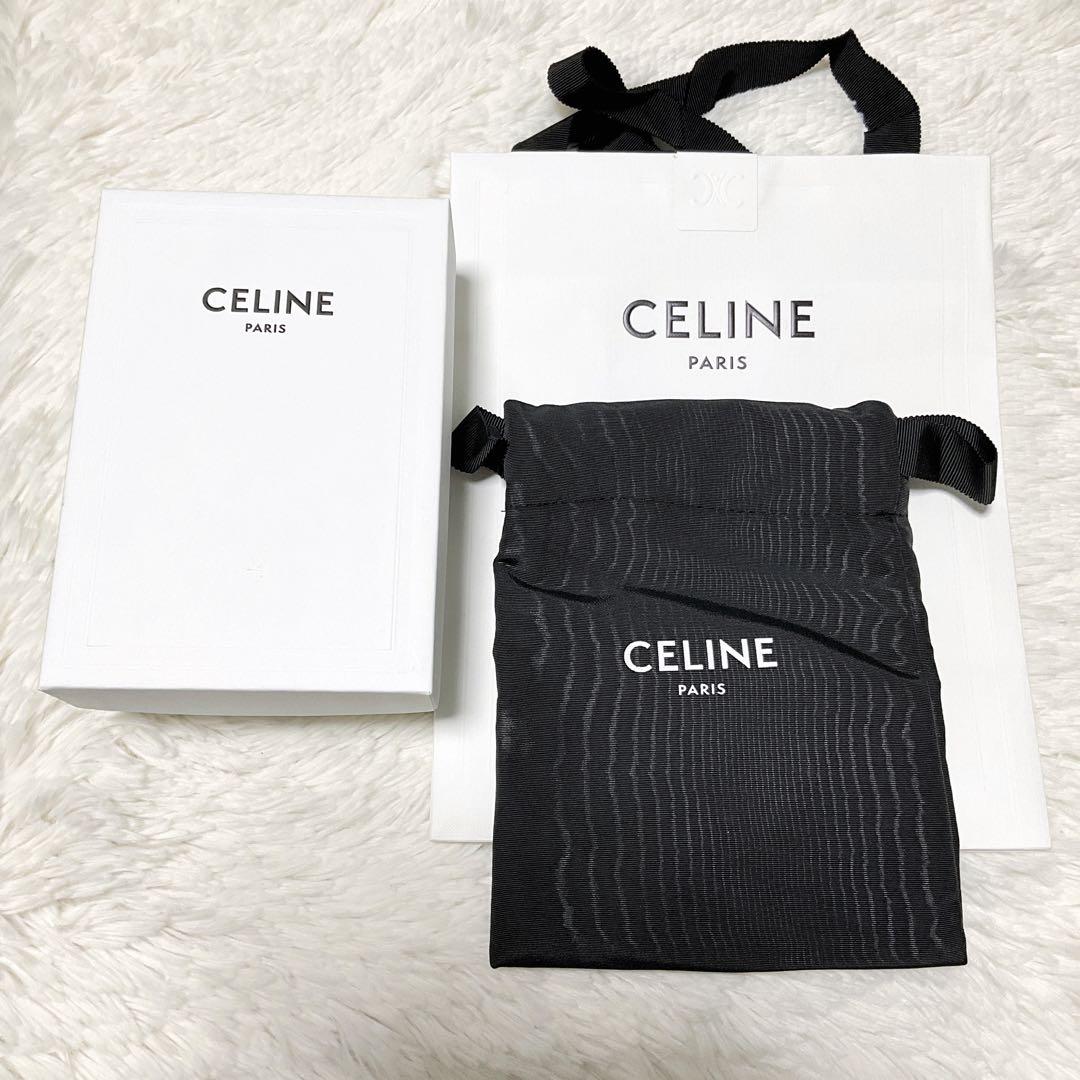 美品♡正規品♡セリーヌ 三つ折り トリオンフ スモールウォレット レザー ピンク