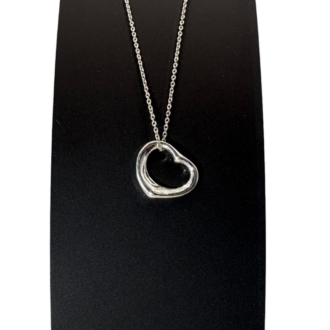 【光沢艶感仕上げ】ティファニー オープンハート シルバー925 ネックレス
