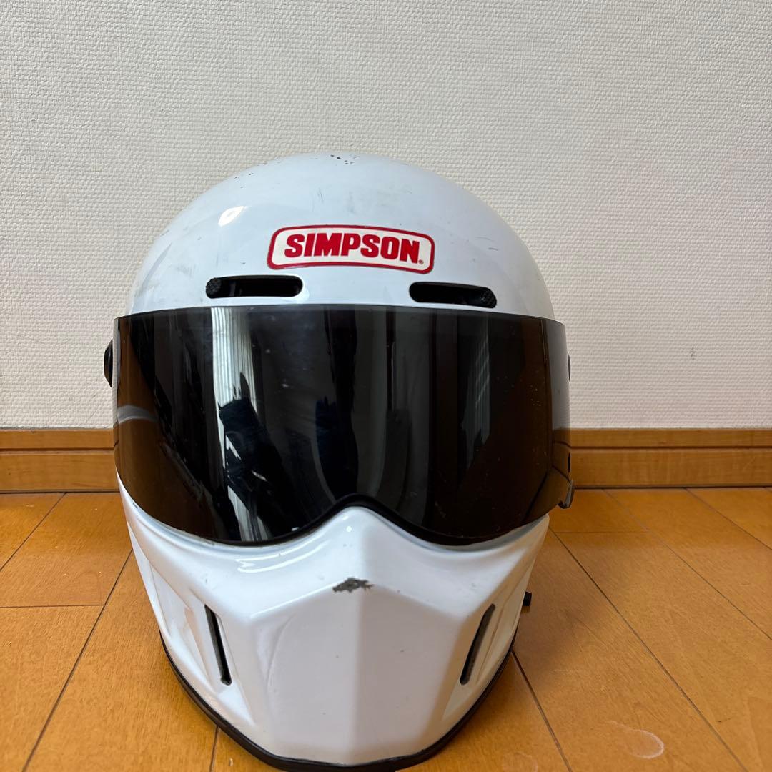 SIMPSON シンプソン　スーパーバンディット ホワイトUSA製　ビンテージ