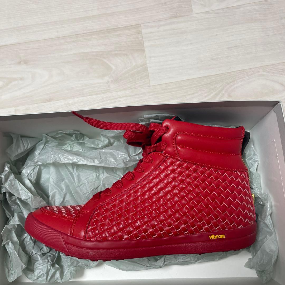 Heal Creek ヒールクリーク レッド ハイカットスニーカー 35