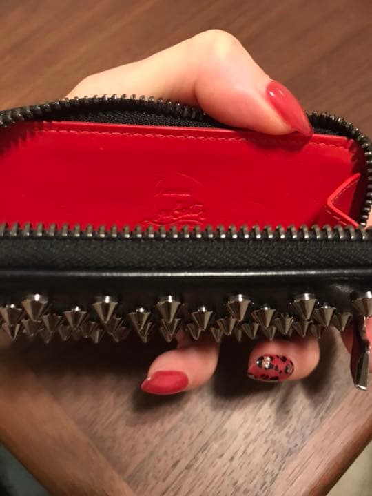 クリスチャンルブタン キーケース レディース パネトーネ 黒×レッド