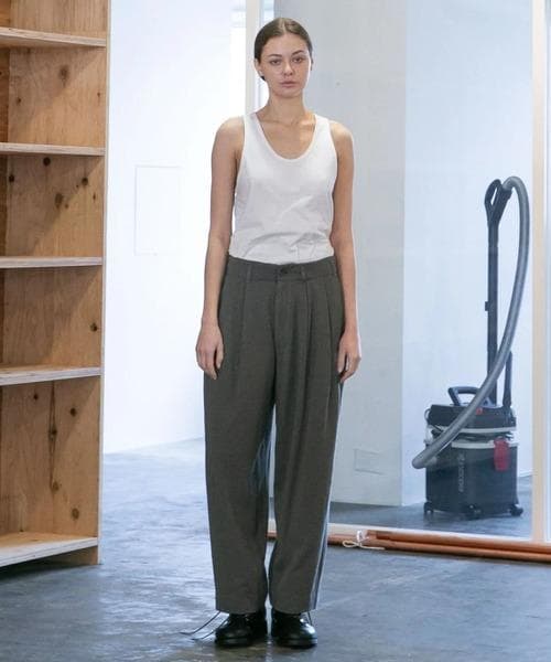 パンツ my beautiful landlet TUCK WIDE PANTS