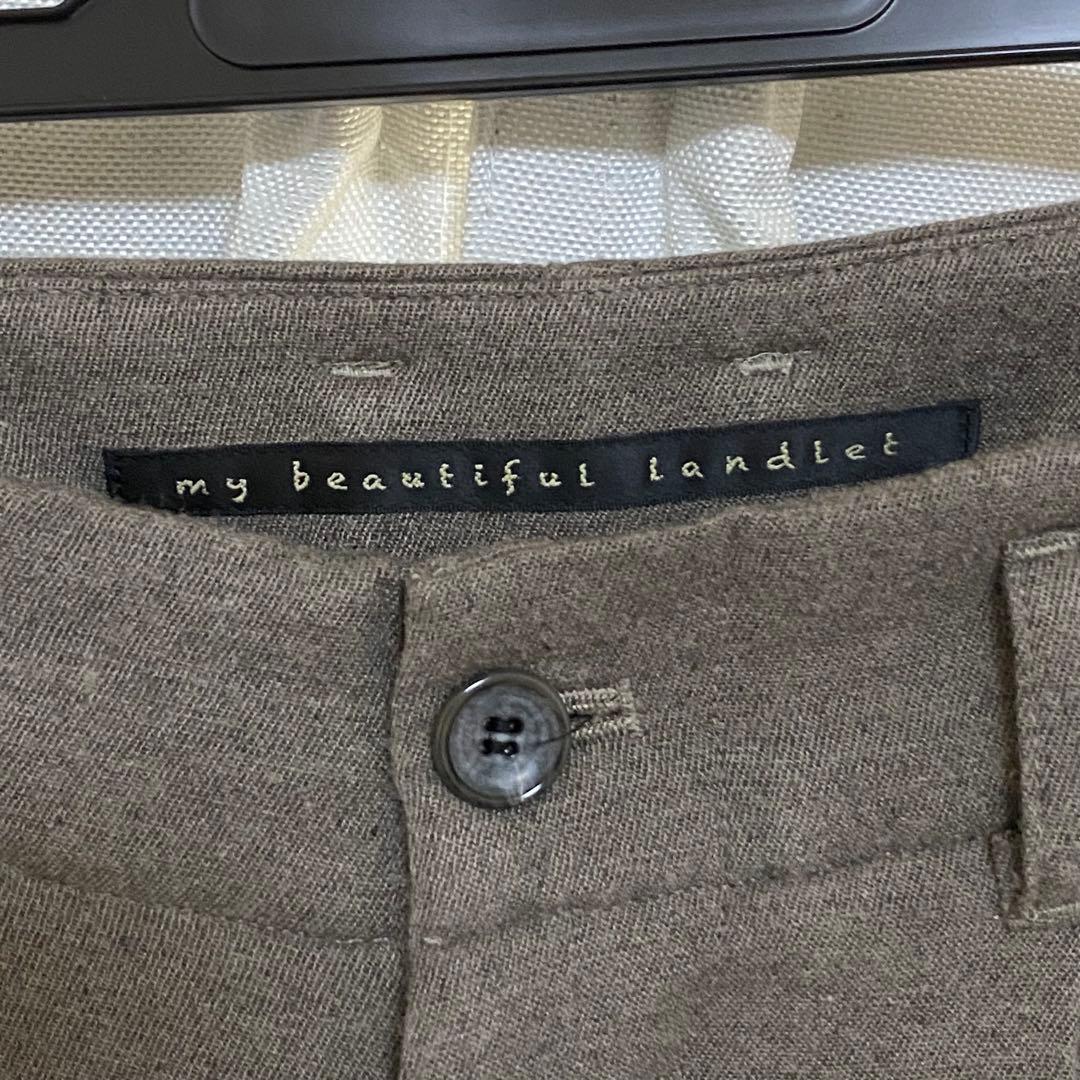 パンツ my beautiful landlet TUCK WIDE PANTS