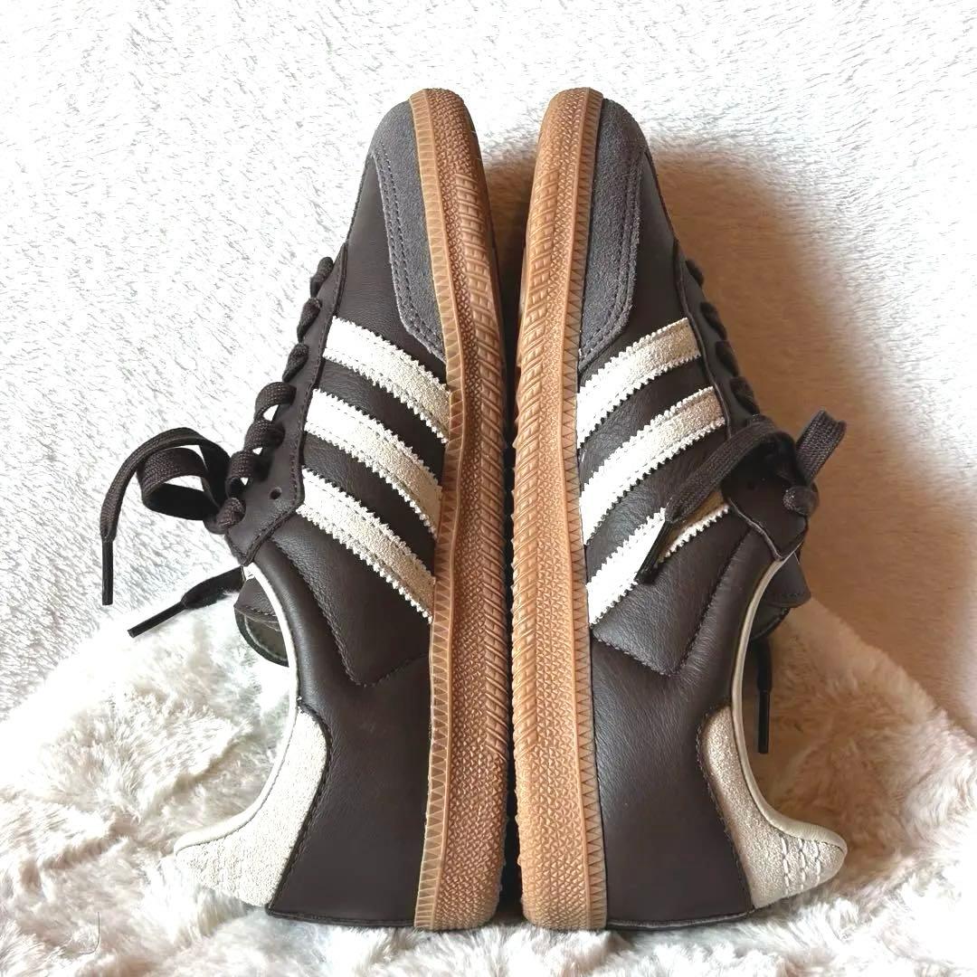 新品★アディダス サンバ　スニーカー　ブラウン×グレー　24.0