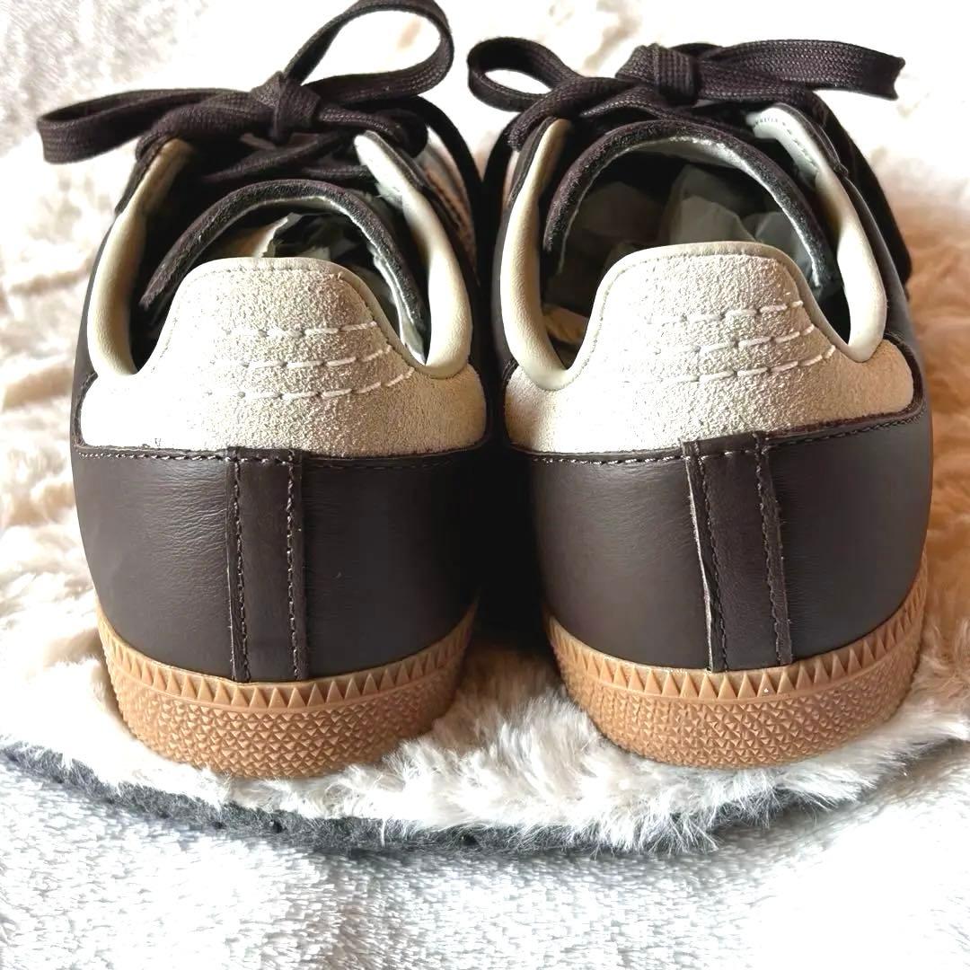 新品★アディダス サンバ　スニーカー　ブラウン×グレー　24.0