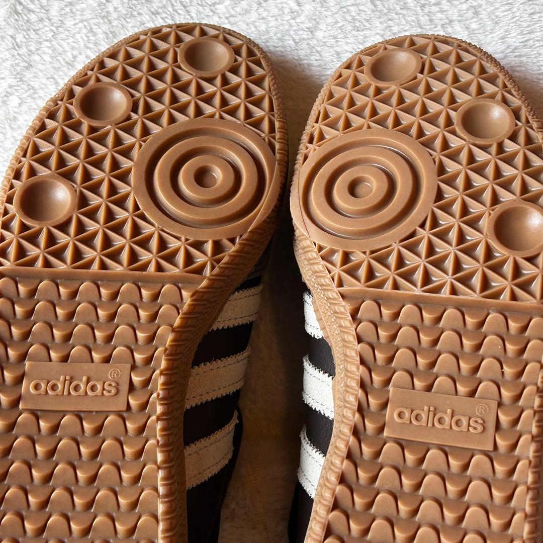 新品★アディダス サンバ　スニーカー　ブラウン×グレー　24.0