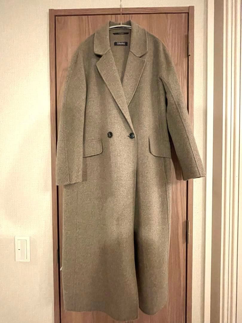 S Maxmara ヴァージンウールコート グレージュ系