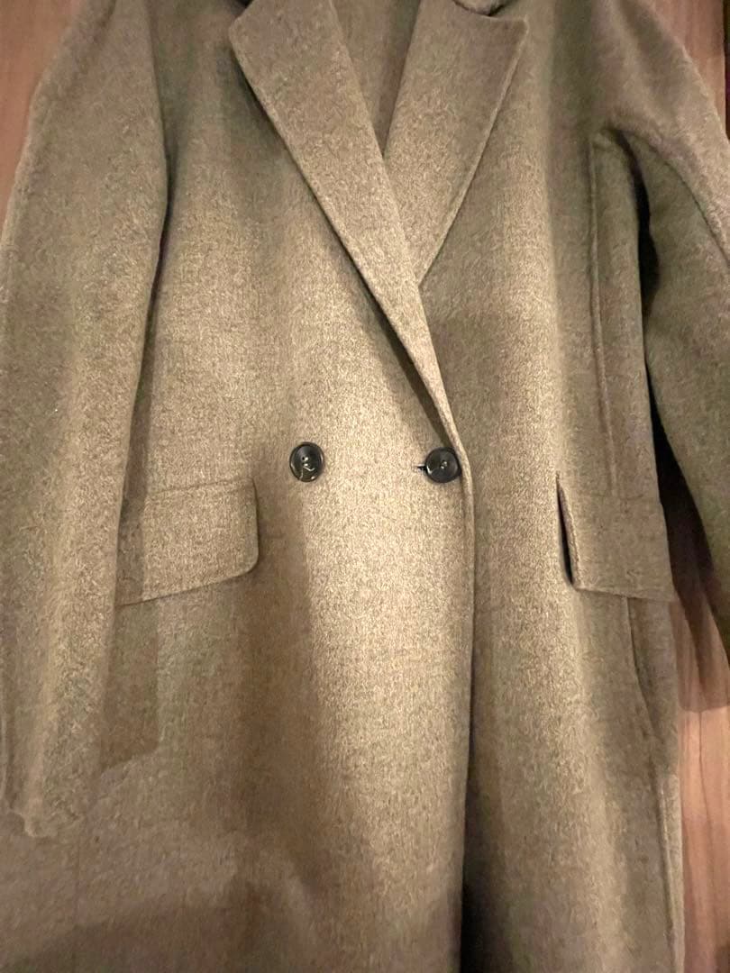 S Maxmara ヴァージンウールコート グレージュ系