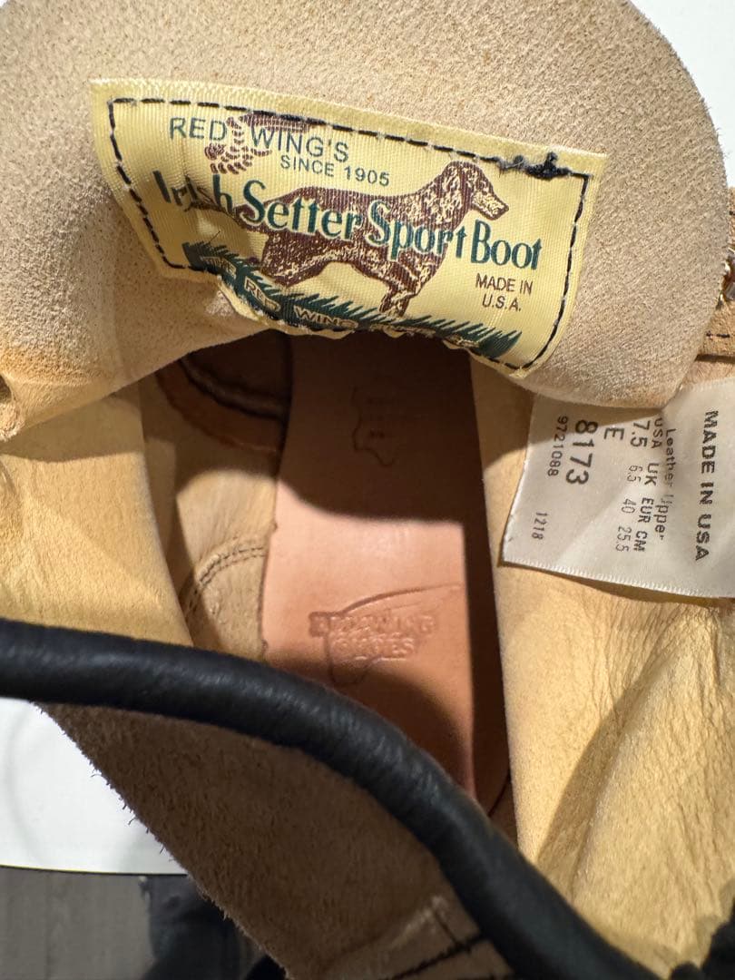 レッドウィング ブーツ 8173犬タグアイリッシュセッター 7.5