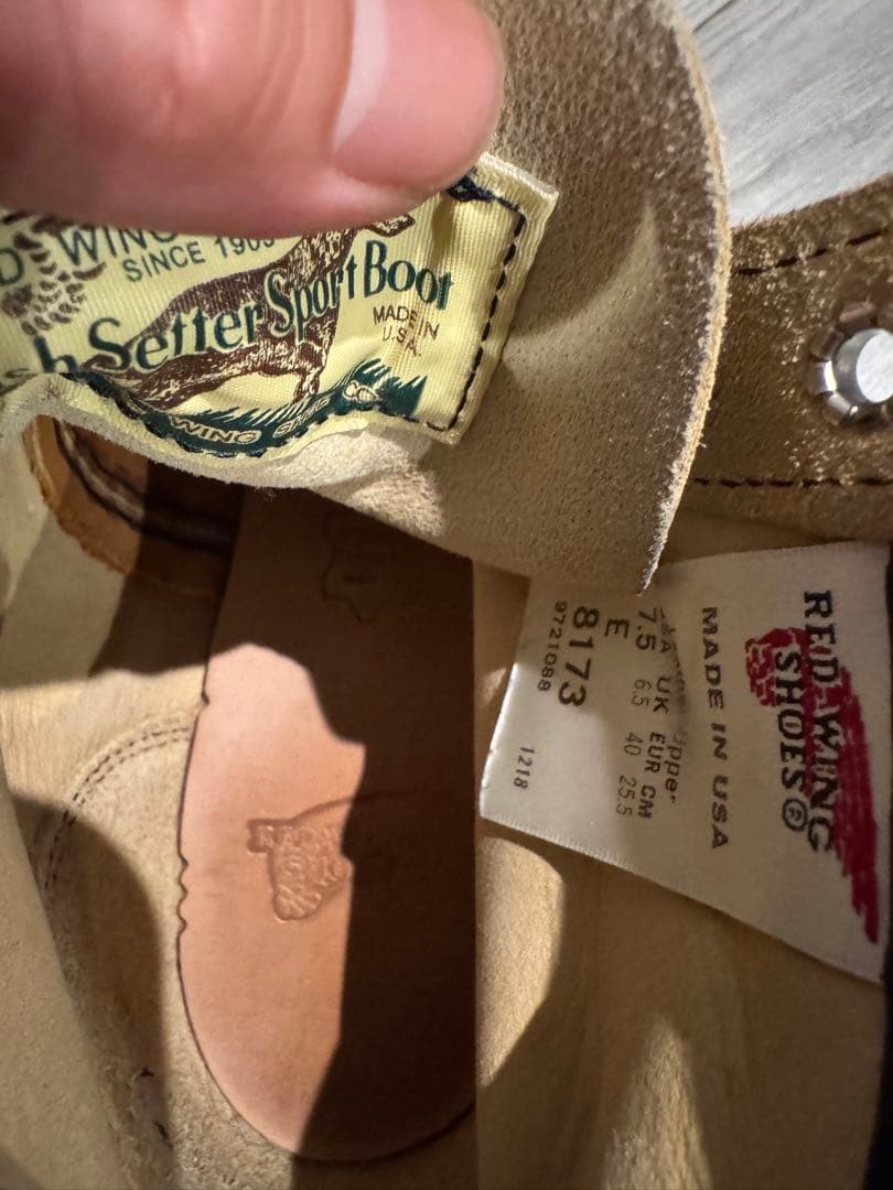 レッドウィング ブーツ 8173犬タグアイリッシュセッター 7.5