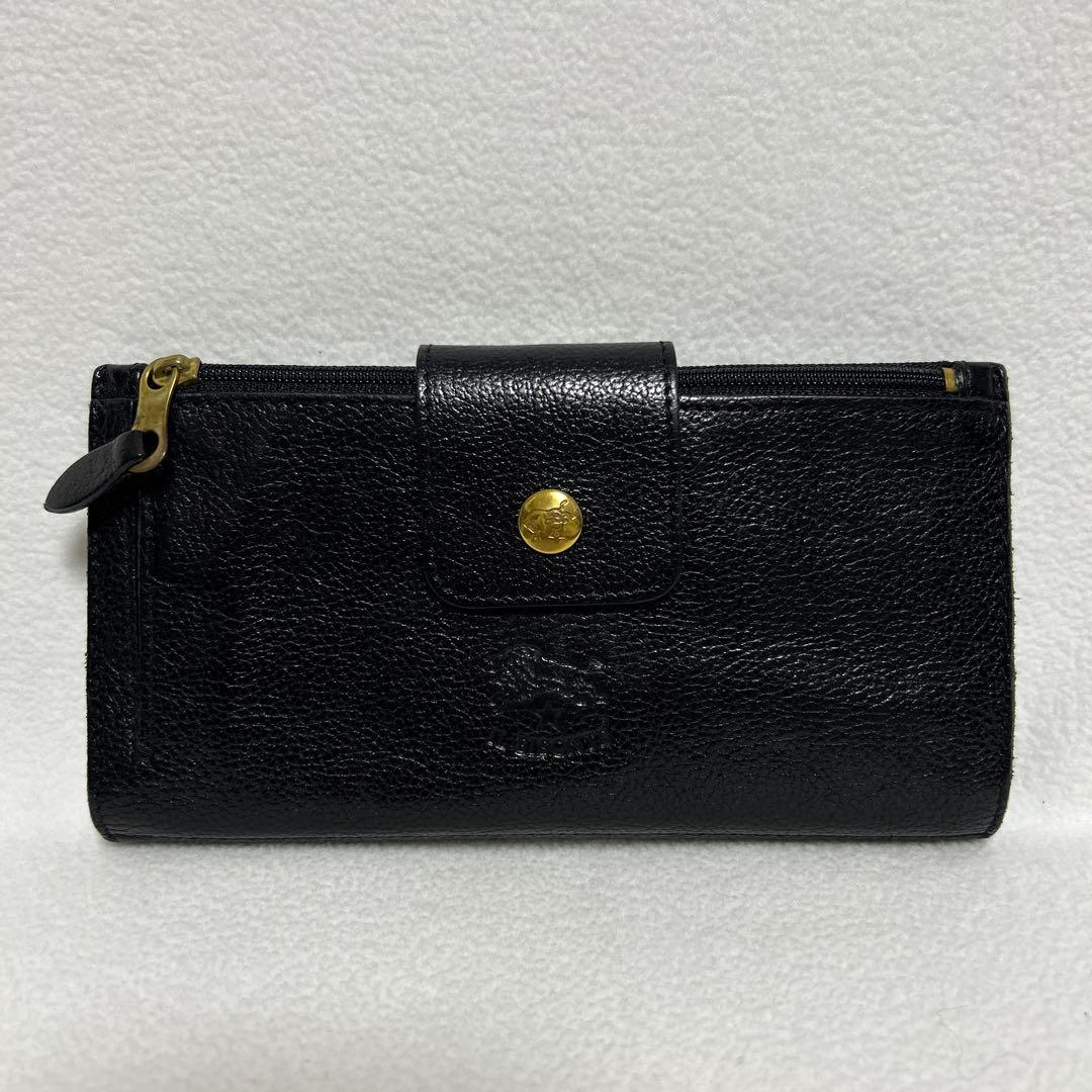 ⭐︎専用 IL BISONTE 黒 レザー 長財布 保存袋付き