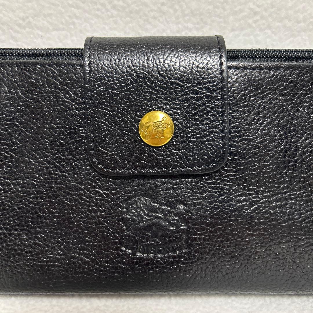 ⭐︎専用 IL BISONTE 黒 レザー 長財布 保存袋付き