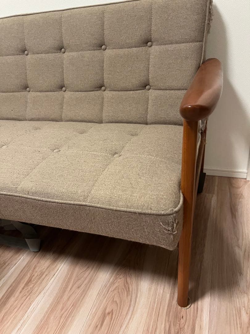 カリモク60 (カリモクロクマル) Kチェア 2シーター フラノベージュ