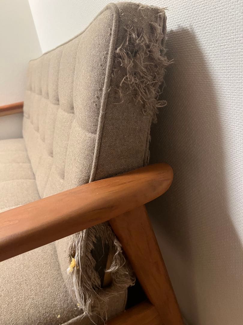 カリモク60 (カリモクロクマル) Kチェア 2シーター フラノベージュ