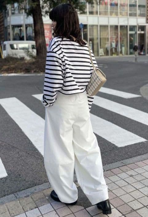 【AYAKANEKO×L'ESSAGE】コクーンパンツ ホワイト　白　金子綾